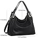 JOYSON Women Handbags PU Leather Shoulder Bags Top-Handle Satchel Tote Bags Purse Black