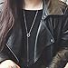 Bar Long Necklace Lariat Open Circle Y Pendants Simple Minimalist Choker Collarbone Chain Charms Jewelry Silver Plated