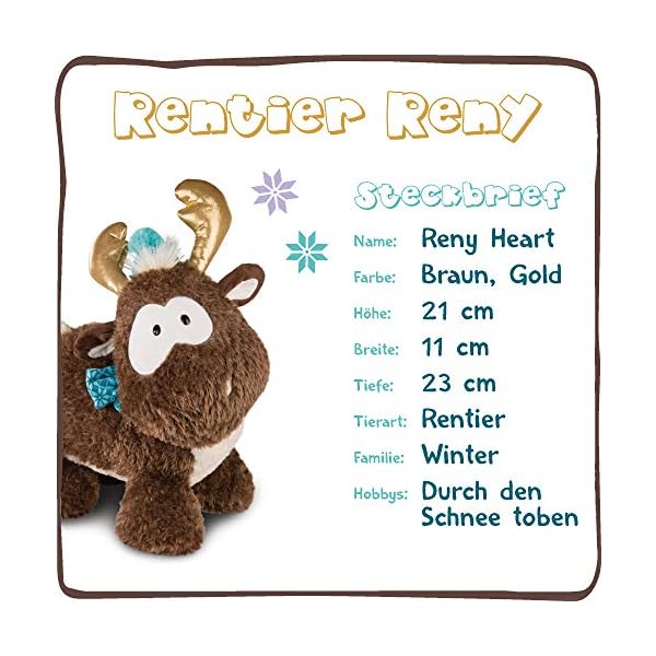 NICI Plüschtier Reny Heart 25 cm – Rentier Kuscheltier für Jungen, Mädchen & Babys – Flauschiges Stofftier zum Kuscheln, Spielen und Schlafen – Gemütliches Schmusetier für jedes Alter geeignet – 44111 – Bild 4