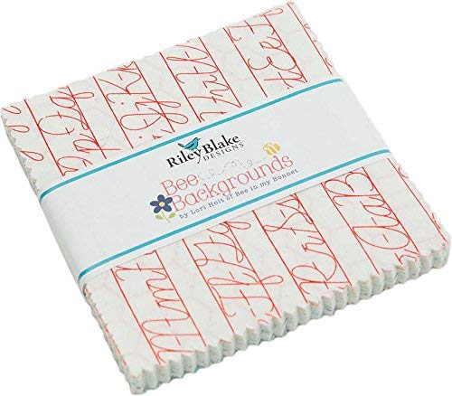 Lori Holt Bee Backgrounds 5" Stacker 42 5-inch Squares Charm Pack Riley Blake Designs 5-6380-42