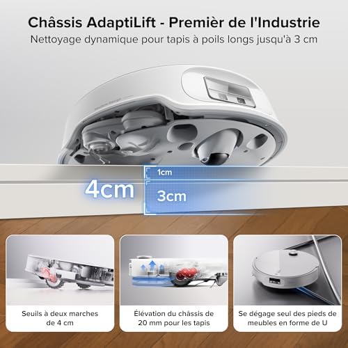 Qrevo Curv 2 Pro Robot Aspirateur Laveur avec Station 3.0, 25000Pa