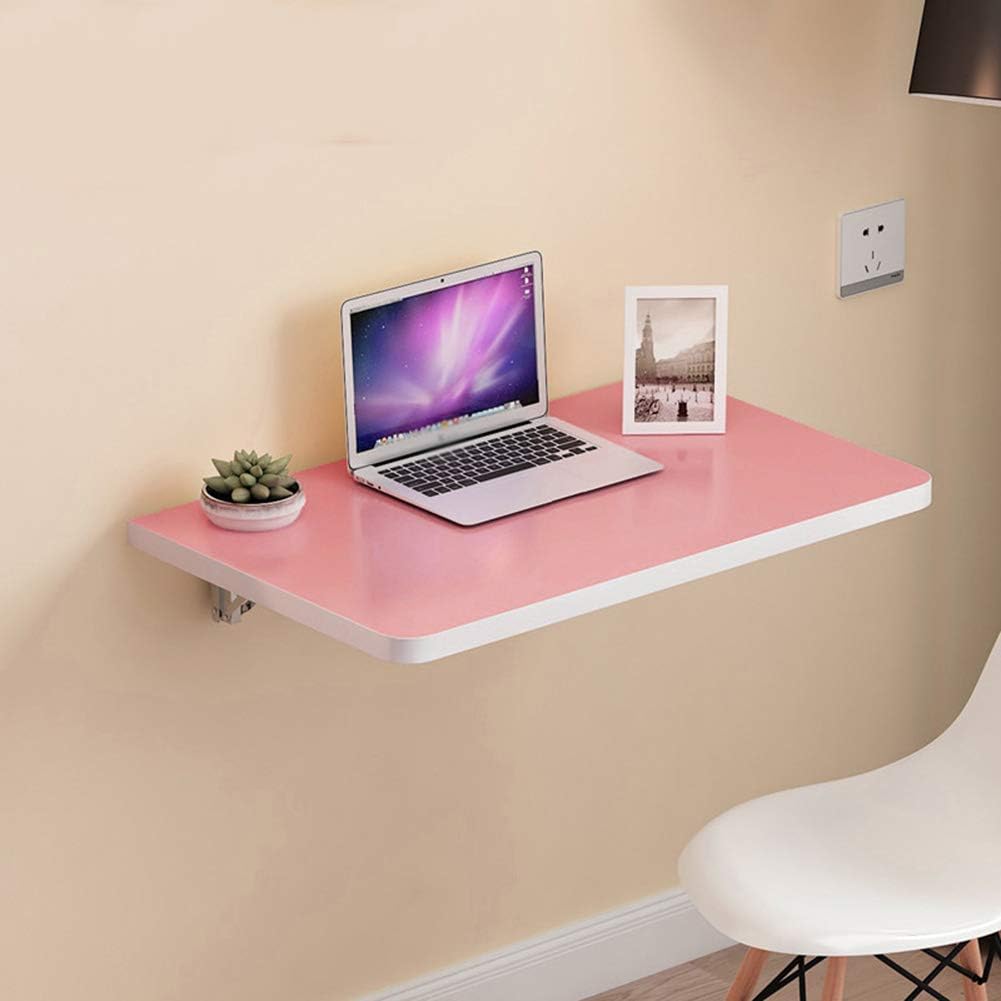 Couleur Pink Taille 60x40cm Liangliang Table Murale Rabattable Etagere Murale Suspension De Bureau Dordinateur Securite Bois Bear Portant 40 60kg Casiers Etageres Et Tiroirs Etageres Murales