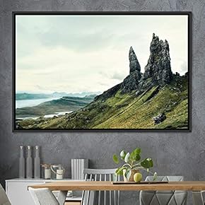 signwin Framed Canvas Wall Art Mountainscape Aerial Dramatic...