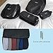 7 Pcs Packing Cubes with Toiletry Bag and Electronic Accessories Organizer and Laundry Bag (Black) Waterproof Lightweight Travel Luggage Organizer bags