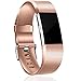 Maledan Replacement Bands for Fitbit Charge 2, Rose Gold, Rose Pink, Champagne Large