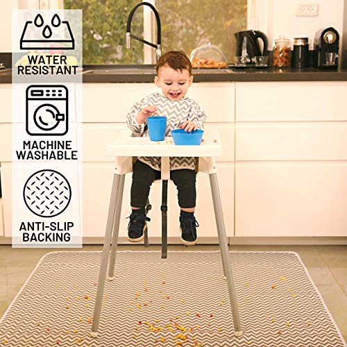 Baby Splat Mat for Under High Chair Floor Mat Splash Mat, Waterproof