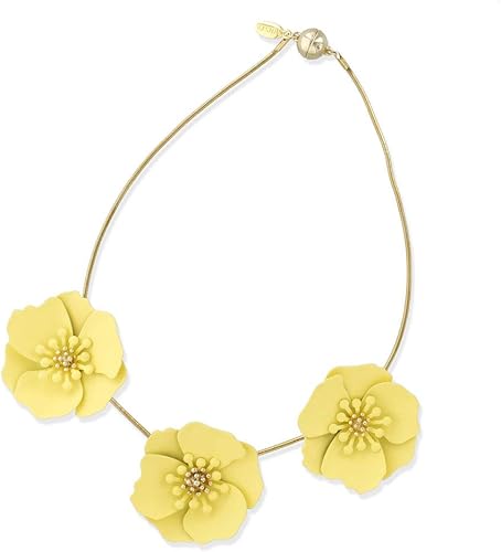 Amazon アビステ Abiste フラワーモチーフネックレスyl ジュエリー 通販