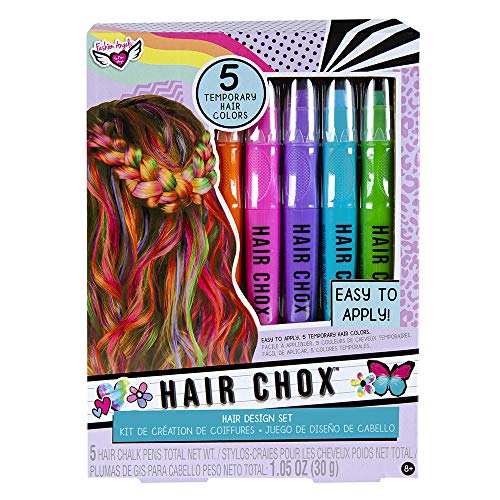 Fashion Angels Hair Chox Set Kids Hair Chalk Set in 5 Vibrant Colors