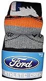 Ford & Mustang 3 Pair Athletic Crew Socks