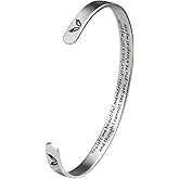 A N KINGPiiN Inspirational Bracelets for Women Inspirational Gift for Women, Men Motivational Birthday Cuff Bangle Friendship Personalized Mantra Jewelry Come Gift Box - AN-CF-65