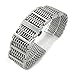 20mm/22mm24mm Shark Mesh H Link Polished Stainless Steel Watch Band Butterfly Buckle Silver/Black