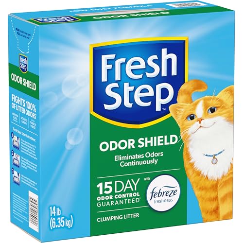 FRESH STEP ODOR SHIELD CLUMPING LITTER WITH FEBREZE FRESHNESS, 14 LB. BOX