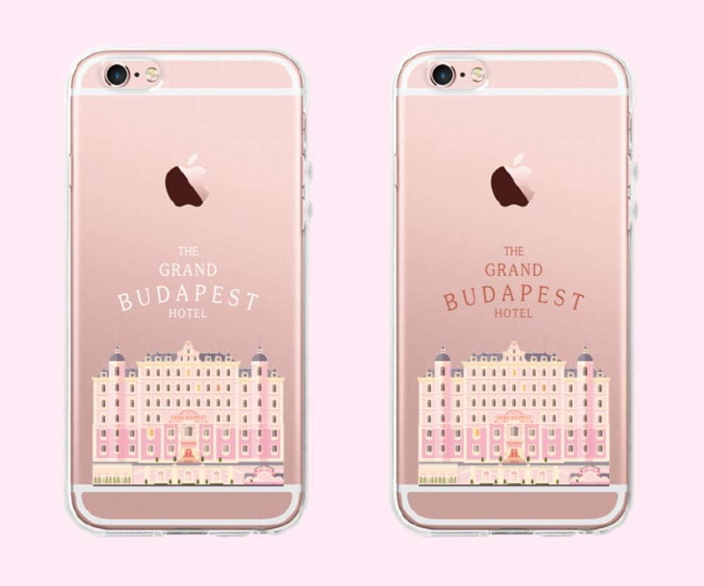 Amazon Co Jp 2デザインs Bm映画 グランドブダペストホテルシリーズ美しいホテル北欧パステルピンクラブリーピンクムービーluxuryスタイル キュート可愛いキャラクター素敵なスマホケース 愛らしいイラストグラフィックケースアートモダンホワイトテキストブラウン洗練