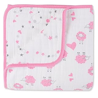 Aden + Anais Classic Muslin Organic Cotton Dream Baby Blanket For Girls And Boys, Little Lamb (849345016877)