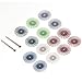 ZFE 25mm Detail Abrasive Brush Wheel Burr Mixed Grit Coarse For Proxxon Dremel Rotary Tools Pack Of 14Pcs