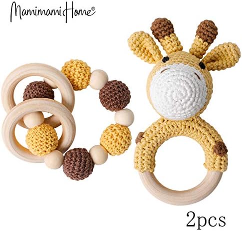 Mamimami Home 歯固め キリン 1個 カミカミ おしゃぶり 赤ちゃん おもちゃ 木製 ブナの木 カギ針編み 手指舐め防止 歯がため 授乳パーツ 新生児祝い 出産祝い ギフト B087ckrp8g 625円 新入荷 流行 登場大人気アイテム 新作製品 世界最高品質人気