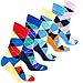 socks n socks - Men's 5-pair Colorful Argyle Luxury Cotton Dress Socks Gift Box