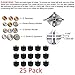 JSP Manufacturing 25 Wire Cube Plastic Connectors snap mesh Organizer Grid New! (25, Black)