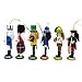 Multifit Christmas Ornament 6 Sets Nutcracker Soliders Christmas Gift Wooden Puppets