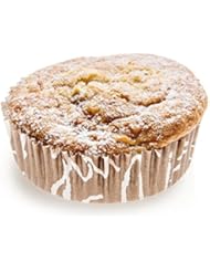 Panificio Premium 3.2 Inch, 4 Ounce Baking Cups: Regular-Ridged Round Paper Baking Cups Perfect for Muffins, Cupcakes or Mini Snacks â€“ Brown Chocolate Wisp Print Design â€“ Disposable - 200ct Box