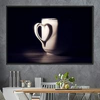 Framed Canvas Wall Art Tea Servings Dark Drinks Farmhouse/Country Group Multicolor Photography Realism Tea - 16x24 inches