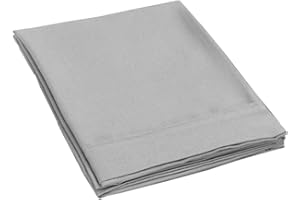 DENFOON SILIPA Flat Sheet 1-Piece Extra Soft Brushed Microfiber Machine Washable Wrinkle-Free Breathable Easy Care (Gray, Twin)