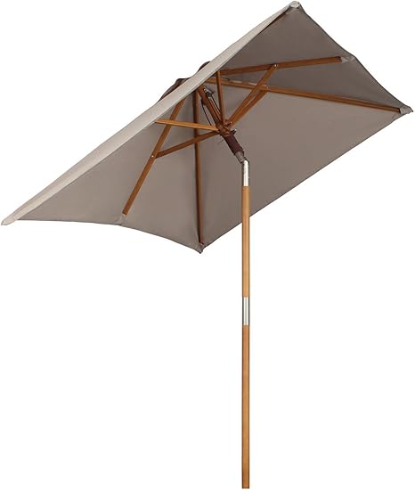 sekey sombrilla parasol de madera para