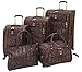 LONDON FOG Soho Softside Expandable Spinner Luggage, Brown Paisley, Checked-Medium 25-Inch