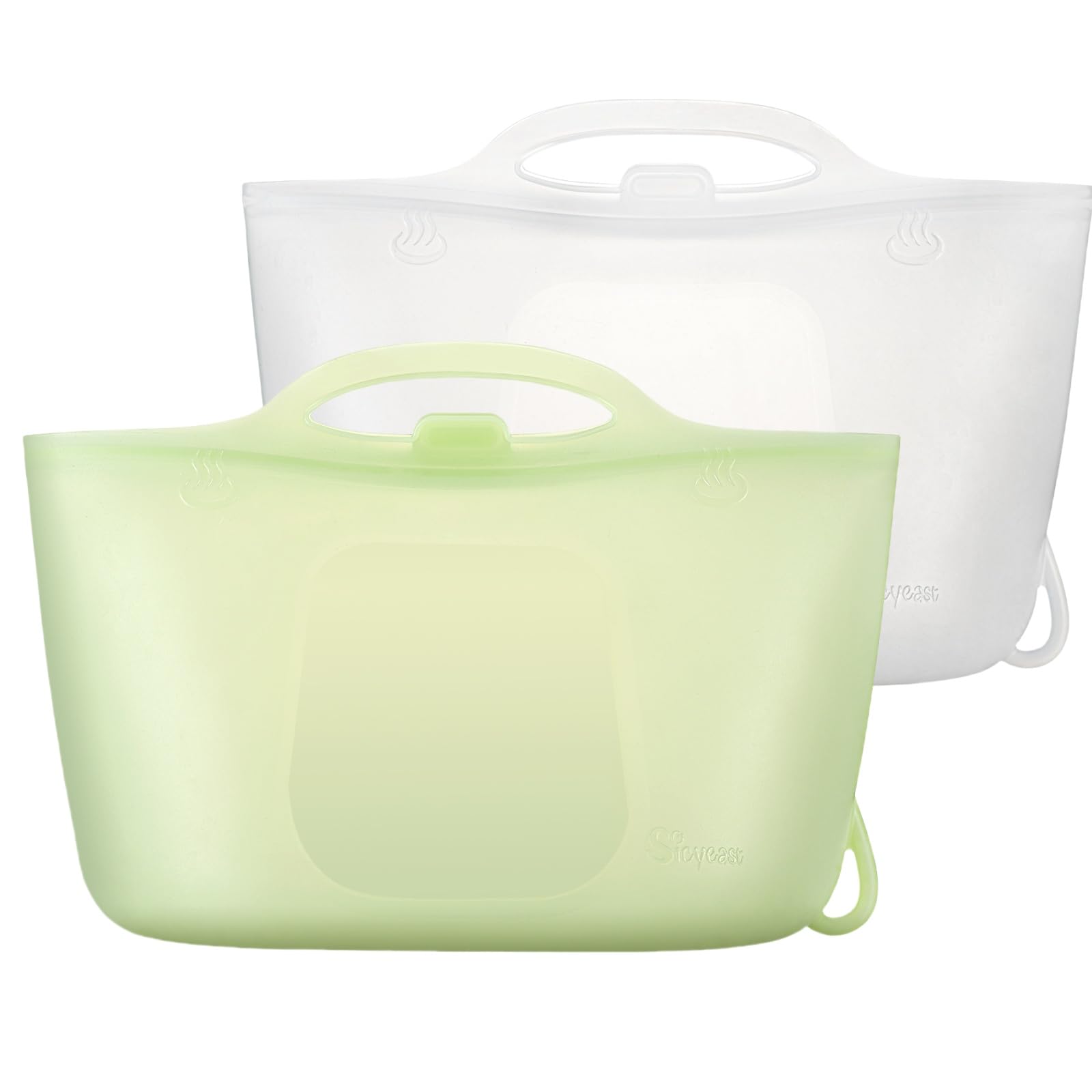 Photo 1 of XL Silicone Microwave Sterilizer Bag | Breast Pump sterilizer Bags for Baby Bottles/Pacifiers, Reusable Steam Sterilizer Bags for Travel and Home Use 2PCS(Green+Clear, XL)