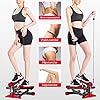 LJYLF-Mini-Fitness-Hydraulic-Stepper-Men-and-Women-Stepper-Cardio-Exercise-Trainer-Monitor-and-Resistance-Bands-Stepper-Exercises-EquipmentRed LJYLF Mini Fitness Hydraulic Stepper, Men and Women Stepper Cardio Exercise Trainer, Monitor and Resistance Bands…