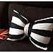 Dongcrystal Black and White Striped Bow Pillow Sofa Decorative Cushions-Bowknot Pillow