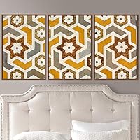 3 Piece Framed Canvas Wall Art Abstract Colorful Cool Geometric Canvas Prints Home Artwork Decoration for Living Room,Bedroom - 16