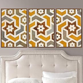 signwin 3 Piece Framed Canvas Wall Art Abstract...