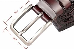 XuoAz Western Genuine Leather Cowboy Belt Floral