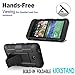HTC Desire 510 Case, Starshop Hybrid Full Protection High Impact Dual Layer Holster Case with Kickstand and Locking Belt Swivel Clip + Premium HD Screen Protector Black