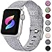Haveda Fabric Compatible for Apple Watch Band Series 10 9 8 7 6 Series 5/4 40mm band, Soft Wristband for Apple watch SE,iwatch bands 40mm womens, Cloth sport dressy for iWatch Series 3 2/1(Light Gray)