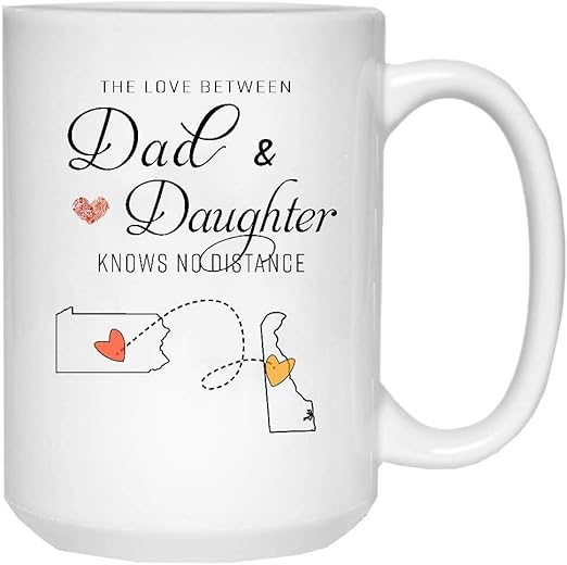 the love between father and daughter knows no distance mug