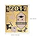 BESTOMZ 2017 Graduation Stickers Decal 40 Different Patterns for Wall Window Album Decoration Party Supplies (Gold)
