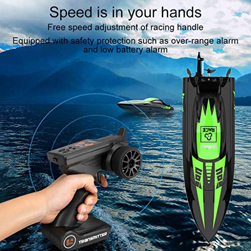 Graysky 2.4Ghz High Speed Hobby Grade Professional RC Remote Radio Control Racing Boat, 40KM/h Huge Large RC Racing Assault Boat with Brushless Motor and Water Cooling for Outdoor Sports - Thumbnail 6