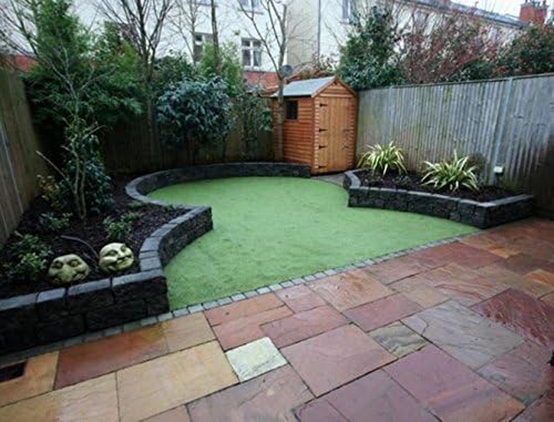 10'x10' Indoor Outdoor Artificial Grass Green Area Rugs Synthetic Turf Carpets Rubber Backed with Drainage Holes