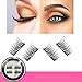 Magnetic Eyelashes 3D Lashes Magnetic Fake Eye Lashes 3D Reusable Soft False Eyelashes No Glue Cover the Entire Eyelids for Natural Look (4 PCS)