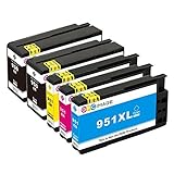 GPC Image 5 Pack Compatible Replacement for HP 950XL HP 951XL (2 Black, 1Cyan, 1 Magenta, 1 Yellow) Bulk Set For HP OfficeJet Pro 8100 8600 8610 8620 8630 276dw Printers