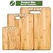 Bamboo Cutting Board [Set of 3], Natural Bamboo 100% Premium Organic; Cutting & Serving Board Set; Used for Cut Food Prep, Meat, Vegetables, Bread, Crackers & Cheese ([Set of 3])