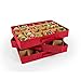 Santas Bags 3 Tray Ornament Storage Box with Dividers (Polka Dot)