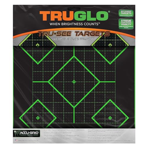 TRUGLO 12X12 Tru-See 5-Diamond Bright Fluorescent Self-Adhesive High-Visible Re…