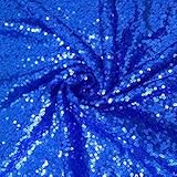 1 Yard Royal Blue Sequin Fabric Sparkly Fabric Mesh Sequin Fabric by The Yard for Dress DIY Sewing or Wedding/Party…