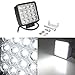 Willpower 10PCS 4 inch 48W Spuare Flood Beam 4800LM LED Work Light Bar for 4x4 off road tractor jeep Cabin SUV ATV UTV 4WD Car Boat 10-30V Wateproof 6000K