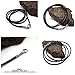 Miraculous Garden 2.5mm Braided Black Leather Cord Rope Chain Necklace Bracelet Jewelry Making Chains with Stainless Steel Lobster Clasp(18-24 inch) (20)