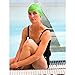Waterproof Extra Large Swim Caps for Long Hair - Silicone Swimming Cap Dreadlocks Women & Ladies That Keeps Hair Dry (Green)
