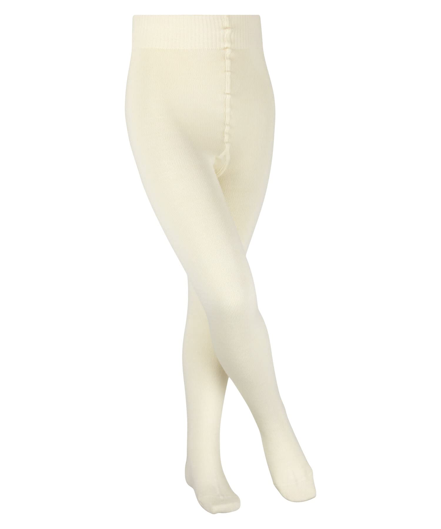 FALKE Unisex Kids Comfort Wool K Ti Warm Thick Plain 1 Pair Tights, White Wool 2060, 3-5
